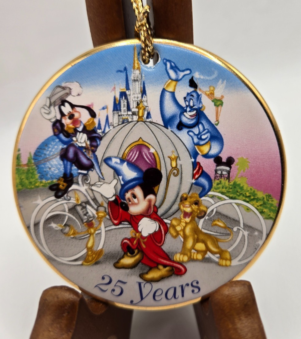 1996 Walt Disney World 25 Years Ornament - It's Time to Remember the Magic 1996